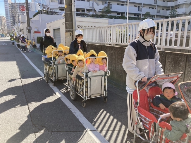 「保育園での避難訓練」