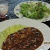 ビーンズカレーのランチ