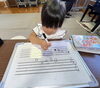 音書きも頑張っています！書けると楽しいね♪「南区吉祥院ピアノ教室で先生と一緒に楽しく頑張るピアノレッスン！楽しいとにこにこ笑顔【南区＆下京区のピアノ・リトミック・英語リトミック・ベビーリトミック】」