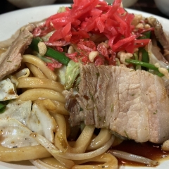 豚肉焼きうどん