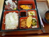 幕の内弁当(刺身、煮魚、他)「夏バテ防止に海鮮丼😋」