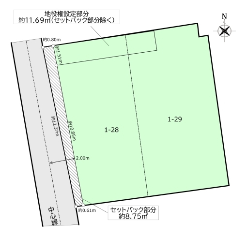 有効で約37坪あります「当社売主の土地（建築条件無しの更地）です」