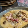 濃厚チーズとキノコのクリーム生スパゲティ