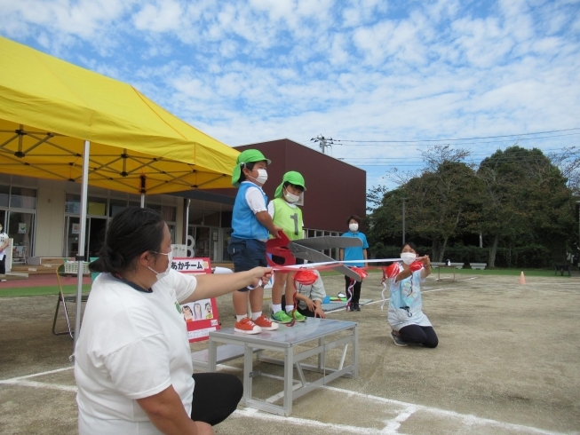 テープカット！祝☆あそりん空港開設「あそりん空港開設に向けて・・・（運動会予行練習）」