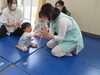 トライアングルにも挑戦したよ！「今日は「うさぎぐみ」がありました！」