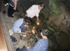 「「じいちゃんの庭」で花火をしました。」