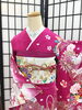 「ふりそでsanQ高砂店👘ビビットなツツジ色🩷古典柄お振袖コーディネート🌷GW来店予約承り中🌟【東京都葛飾区限定！成人式の豪華振袖フルセットレンタル)」