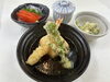 揚げ出し豆腐＆海老と菜の花の天ぷら「   ○・。＊　週替わりアザレアランチ　＊。・○」