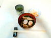 母の膾はプロにも負けませんよ。雑煮は関東風醤油味。「明けましておめでとうございます」
