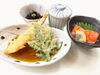 揚げ出し豆腐と海老の天ぷら「   ○・。＊　週替わりアザレアランチ　＊。・○」