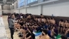 この日は「母指球」を意識した体幹のトレーニング「立教大学体育会水泳部の年末合宿。　　　　　　小・中・高・大・女学院。全員集合～！」