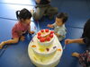 果物飾って　おいしそう！「7月のお誕生会がありました。」