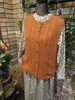「♬INTRO AUTUMN&WINTER COLLECTION！薄手コーデュロイ小花柄ワンピースとニットベストで楽しむ大人の冬コーディネートですよ」