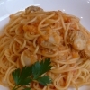 ずわい蟹のトマトクリームソースの生パスタ
