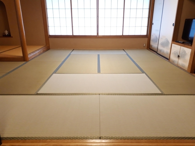 施工後（畳表替え）「『新しい畳で箱根の旅の思い出を』」