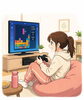 TVゲームに集中しすぎると、目の疲れや姿勢が悪くなる可能性があります。十分に注意しましょう。「医学から見たTVゲームと健康の関係」