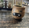 たぬきのお顔の湯呑み♪「信楽名物☆たぬきの器のおうどん屋さん♪」