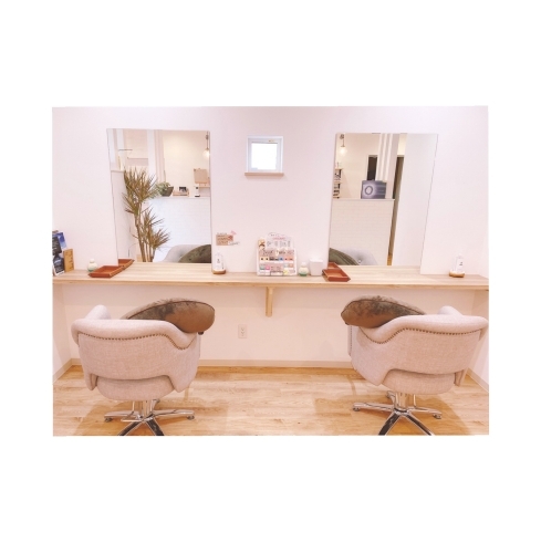 お2人でご来店の場合のお席「hair salon ORIGAMIは半個室❗❗」