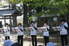 「先日の行方市スイートポテトーズさんの演奏の様子です(*>∀<*)」