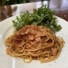 ベーコンと玉ねぎのアマトリチャーナパスタ
