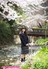 高校入学の記念に、桜ロケを前写しで♪　「桜ロケーション撮影は前写しがおススメです(^^♪」