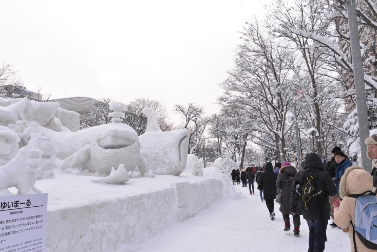 市民雪像の例（過去の写真、実行委員会提供）「さっぽろ雪まつり。見どころピックアップ」