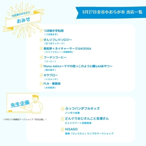 「2023/5/27（土）第5回金谷小おらが市開催レポート」