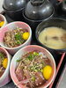 かつおづけどんと落葉味噌汁「中秋の名月、十五夜‼️」