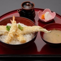 <旬の魚>穴子と海老の天丼