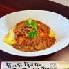 豚とキャベツのキーマカレーオムライス