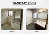 洗面所「水まわりビフォーアフターです！」