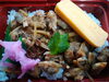 生姜が利いています。特製あさりご飯。「手作り弁当が出来ました！」
