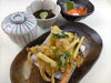 秋野菜と魚介のかき揚げ「   ○・。＊　週替わりアザレアランチ　＊。・○」