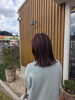 外で「ハイライトで立体感カラー」