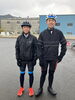 常連のW君(左)とW君に誘われて初参加のK君(右)「広がる自転車の輪」