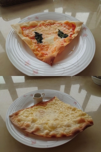 マルゲリータ・四種のチーズのピッツァ「飯豊町の【農家レストラン エルベ】の《食べ放題ランチ》に行ってきました♪」