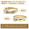店内にリメイク・修理のプロがいるのでジュエリーやアクセサリーの修理やリメイクは安心しておまかせ下さい「タンスに眠っていたダイヤリングを、シンプルなデザインにリメイクしました ✨」