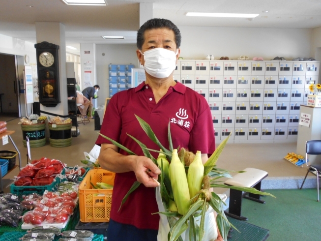 「とうもろこし詰め放題やってます‼」