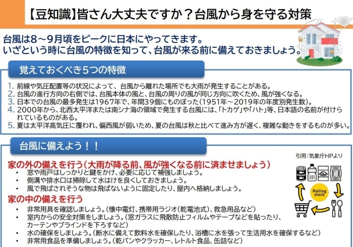 【対策その１】台風から身を守る対策「マンスリーマガジン8月号」