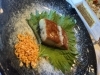 ハンガリー産のフォアグラ「鉄板で味わう神戸ビーフの醍醐味をどうぞ」