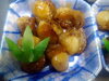 当店特製ホタテ照り焼き。「手作り弁当出来ました！」
