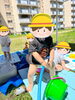 うんとこしょ。。どっこしょ。。。「いい気持ちだよー  (交野市 小規模保育園)」