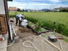 写真④花壇を作ります「第２報：防草工事／雑草対策／ガラタイル張り／土舗装　　島根県　出雲市」