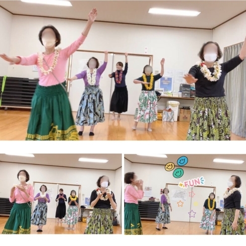笑顔も絶えない楽しいクラスです「那珂川市フラダンス教室　3歳から大人まで　一生楽しめる習い事！　年齢、体力関係なく踊れます！」