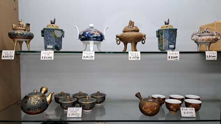 香炉(九谷焼、有田焼)、茶器(九谷焼、常滑焼)「【半額セール 8月31日迄開催中】」