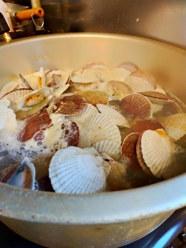 小樽産稚貝の味噌汁「岩牡蠣入荷」