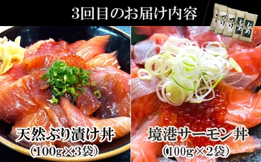 「6種の海鮮漬け丼が食べられる♪ふるさと納税【鳥取県日吉津村】」