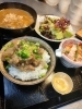 カレー蕎麦と豚バラナンコツ丼のセットです「寒い日が続きますね」