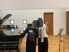 ちなみにこの日は、ひろみさんオバＱ、私ザーグのTシャツ。練習はまじめですが好きなものを着て生きてます「ピアノコンサート講師演奏　【島根県松江市　ピアノ教室　個人レッスン】」