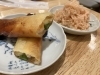 エビとアスパラチーズ春巻き。白滝の明太子。「☆女子ひとり呑み日記☆　」